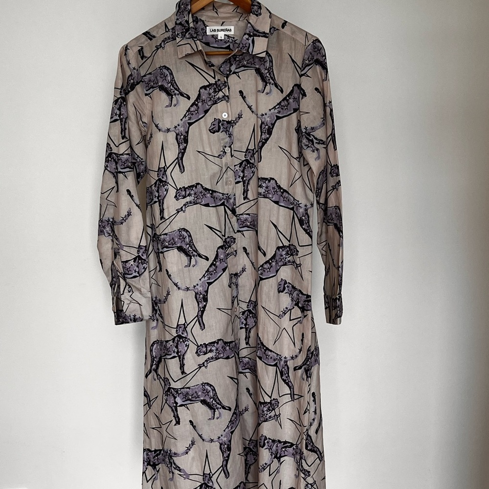 Las Surenas: Cheetah / Leopard / Cat / Star Motif Long Dress
